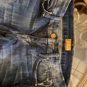 Mother dark zip fly denim jeans size 25